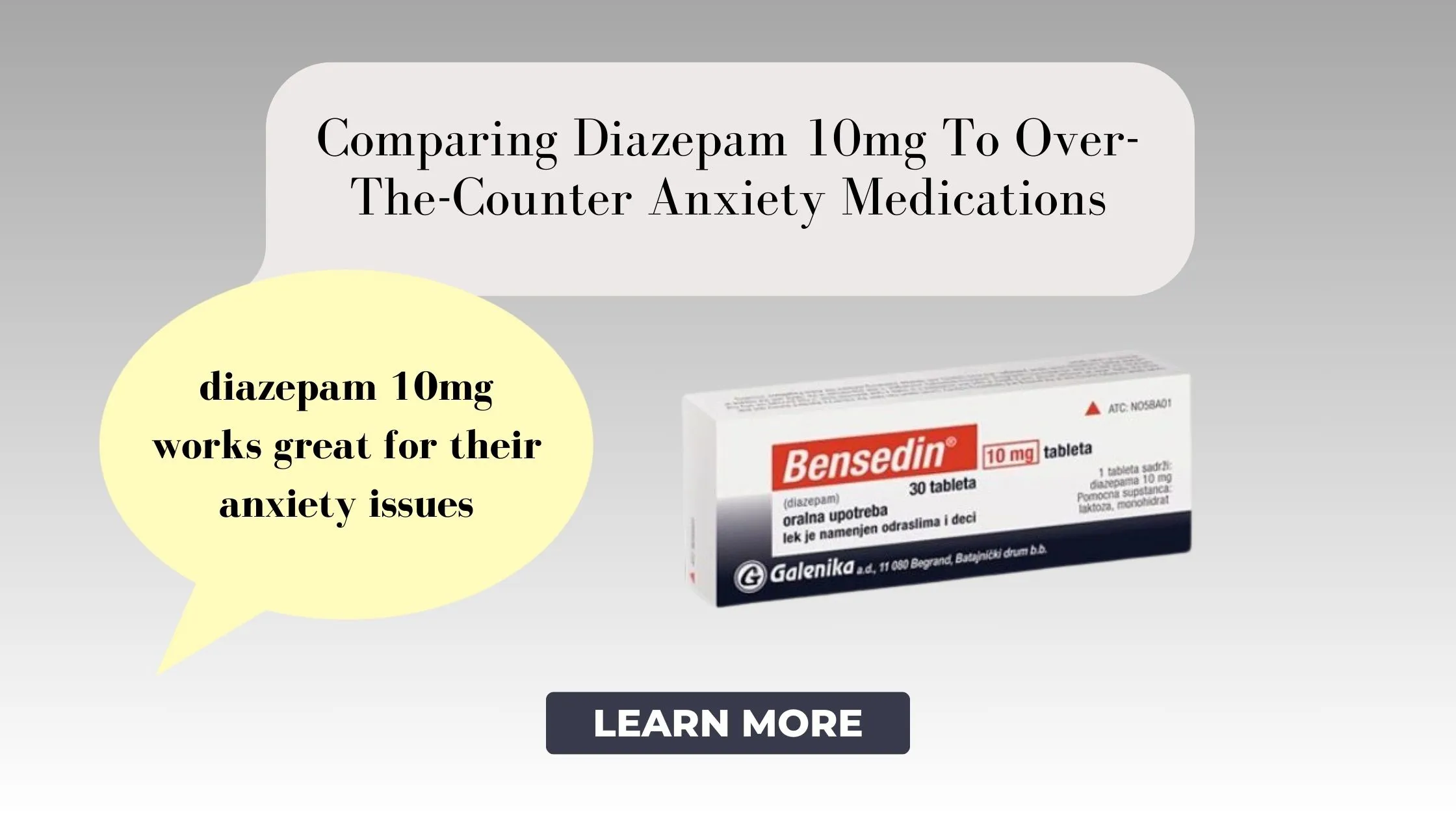 Comparing Diazepam 10mg To Over-The-Counter Anxiety Medications